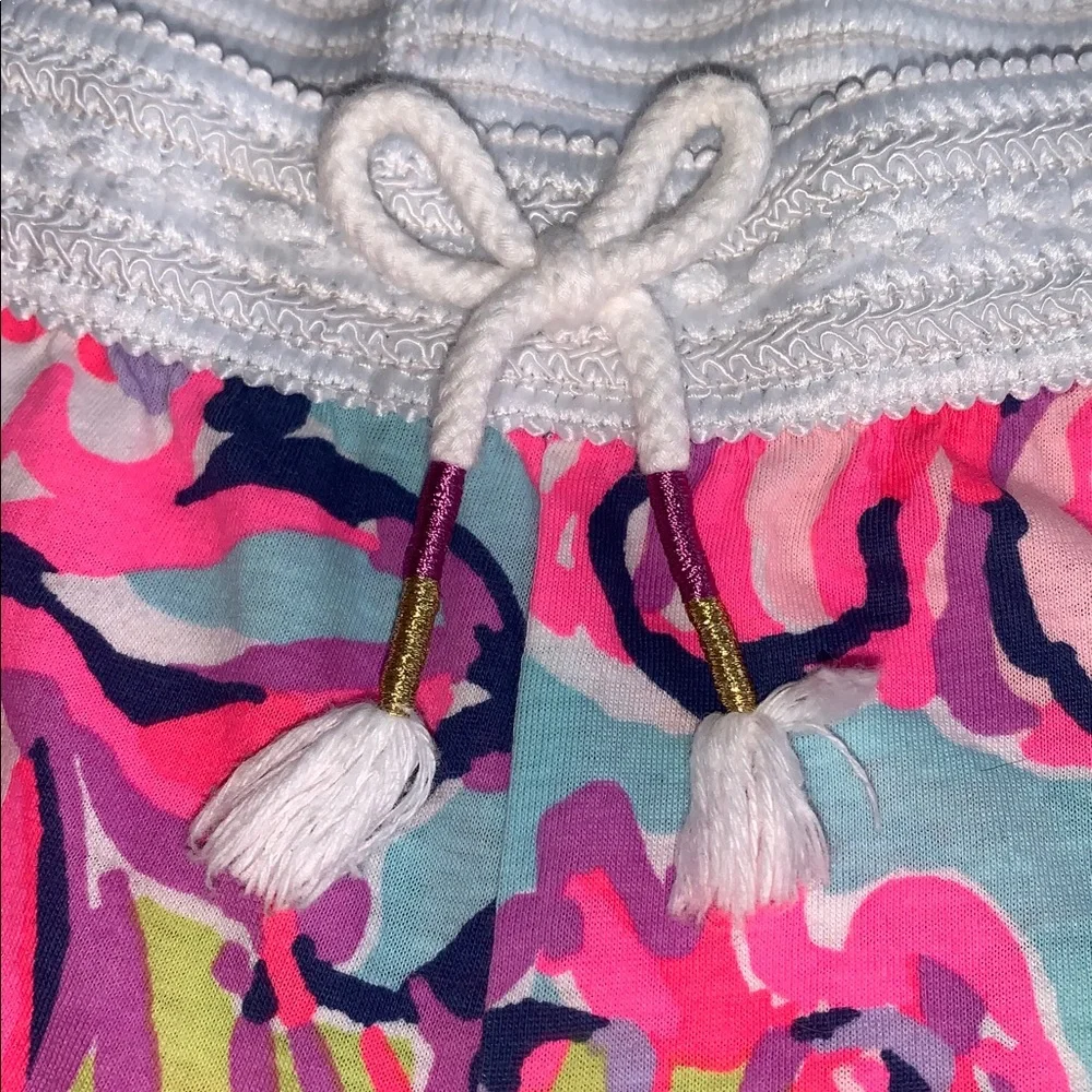 Lily Pulitzer Girls Bright Pink Pajama Loungewear Pants EUC 8/10 Large